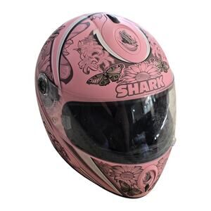 Shark S800 Pink Butterfly Motorcycle Biker Helmet